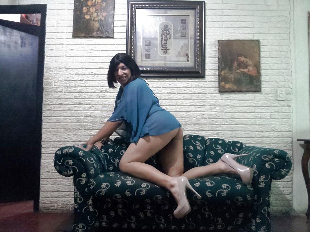 11P Sexy crossdresser posing