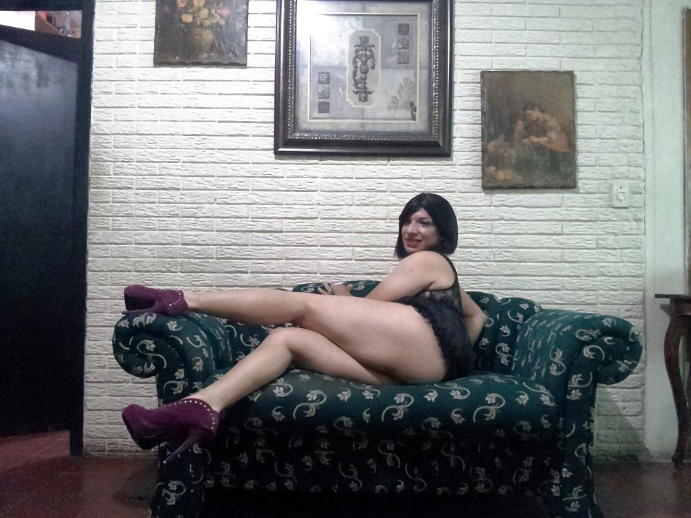 11P Sexy crossdresser posing