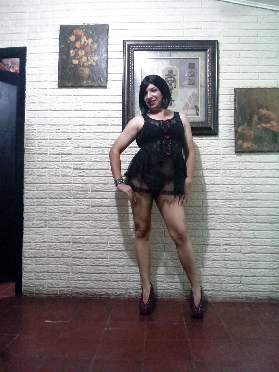 11P Sexy crossdresser posing