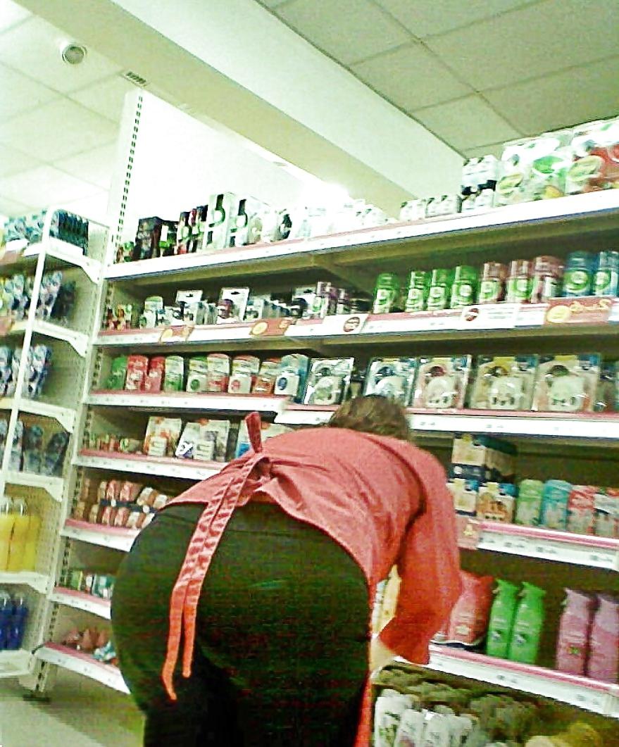 10P Milf co worker with big ass in tight trousers and jeans