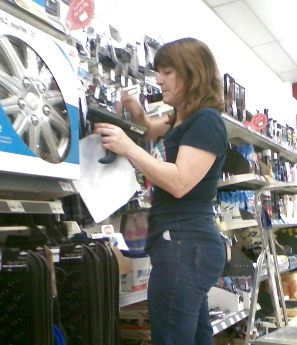 10P Milf co worker with big ass in tight trousers and jeans
