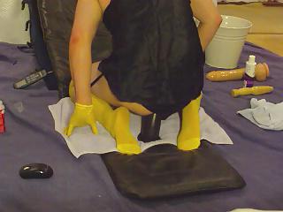 19P Jorgina - In Black Lingerie With Yellow Stockings