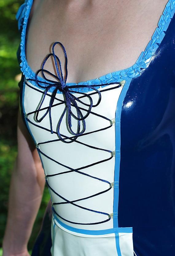 25P German latex dirndl