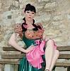 25P German latex dirndl