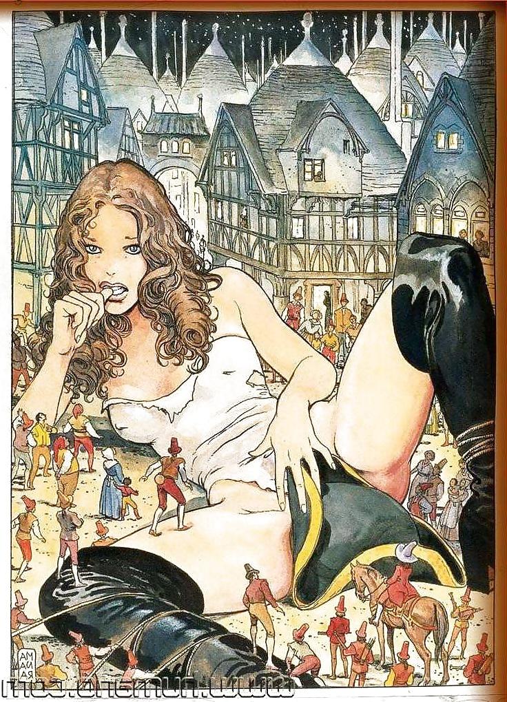 25P Favourite Milo Manara Erotic Toons