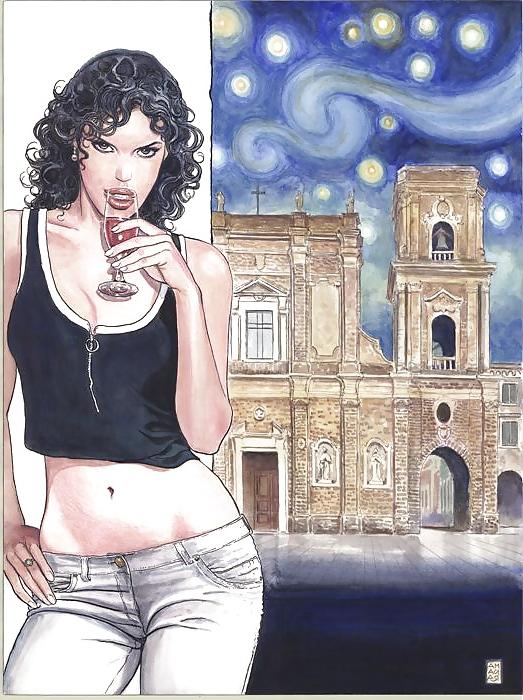 25P Favourite Milo Manara Erotic Toons