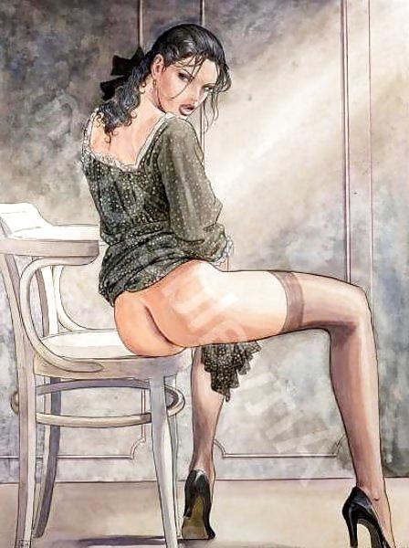 25P Favourite Milo Manara Erotic Toons