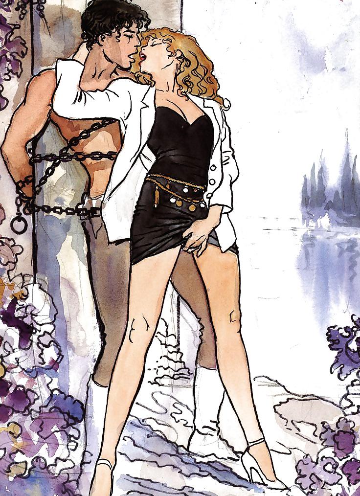25P Favourite Milo Manara Erotic Toons