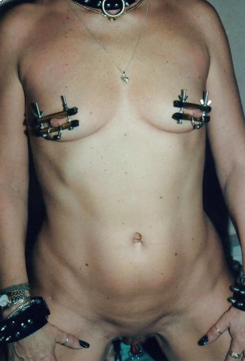 25P Sexslave Kin wife slut 2x550Ml silicone tits pierced