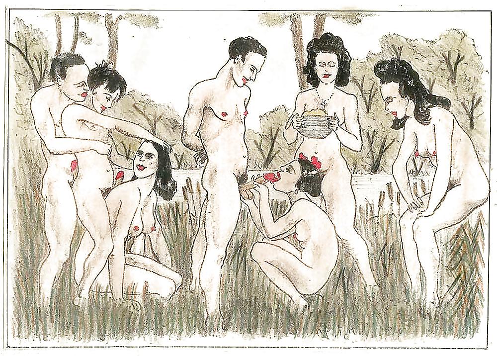 25P Vintage Erotic Drawings 7