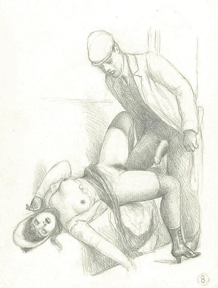 25P Vintage Erotic Drawings 7