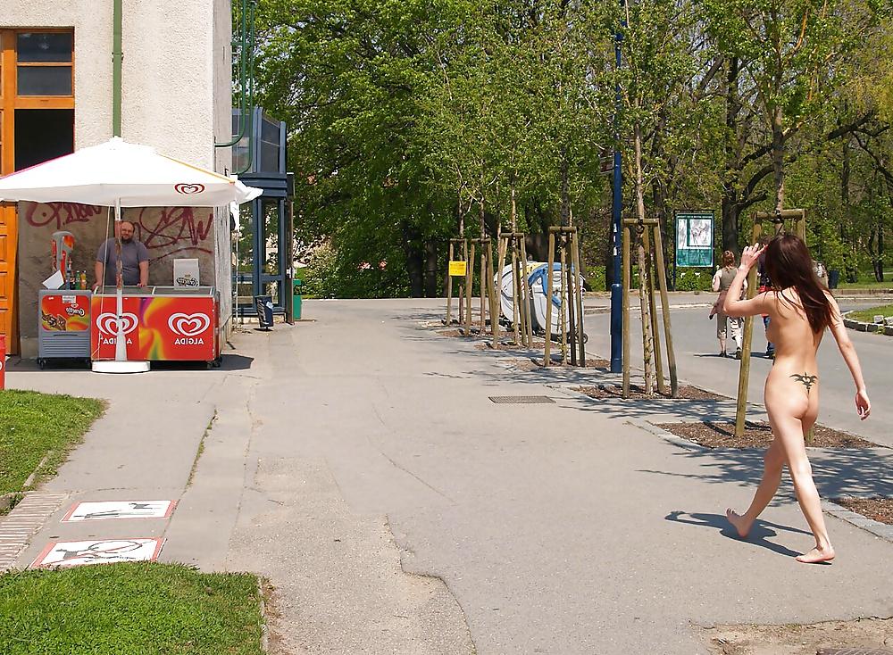 23P Wife naked and barefoot in the street