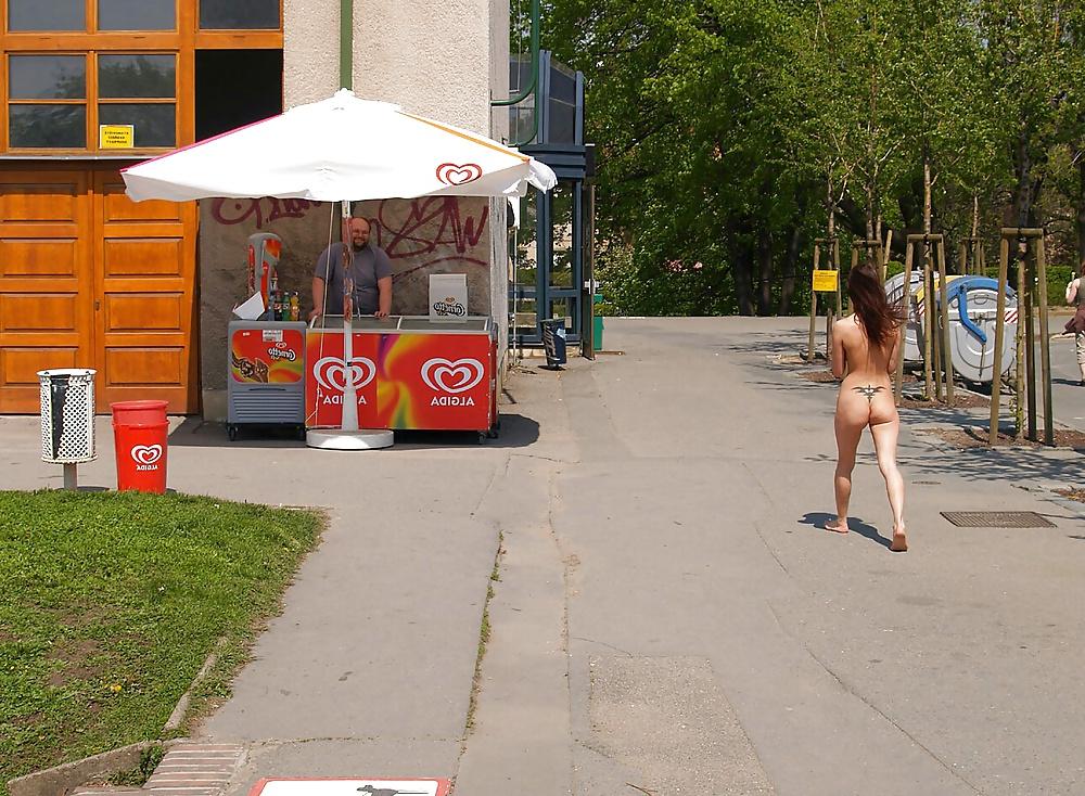 23P Wife naked and barefoot in the street