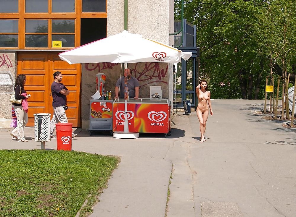23P Wife naked and barefoot in the street