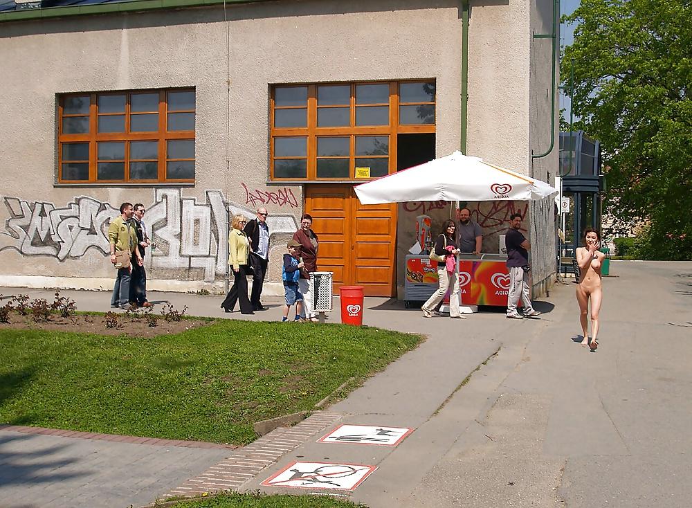 23P Wife naked and barefoot in the street