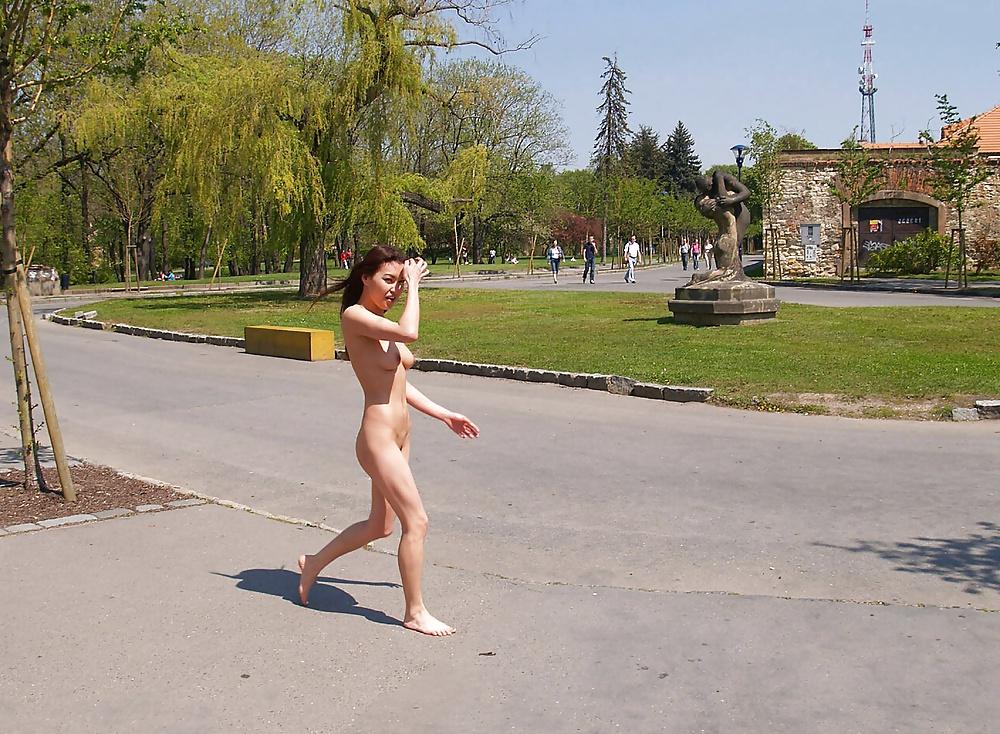 23P Wife naked and barefoot in the street