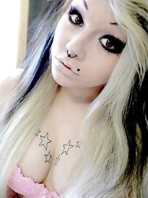 18P Emo girls with nice tattoos