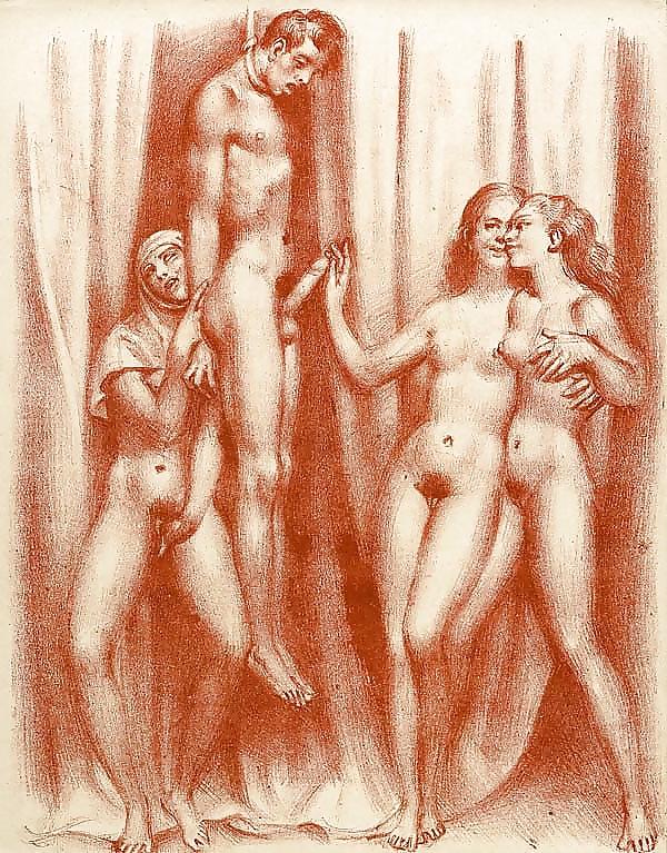 25P Vintage Erotic Drawings 2