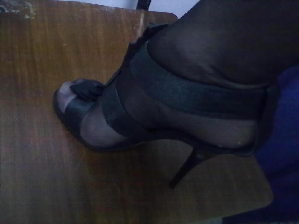 25P My heels and stocking