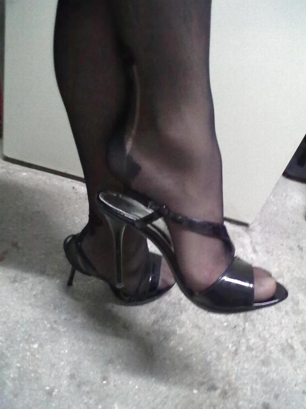 25P My heels and stocking