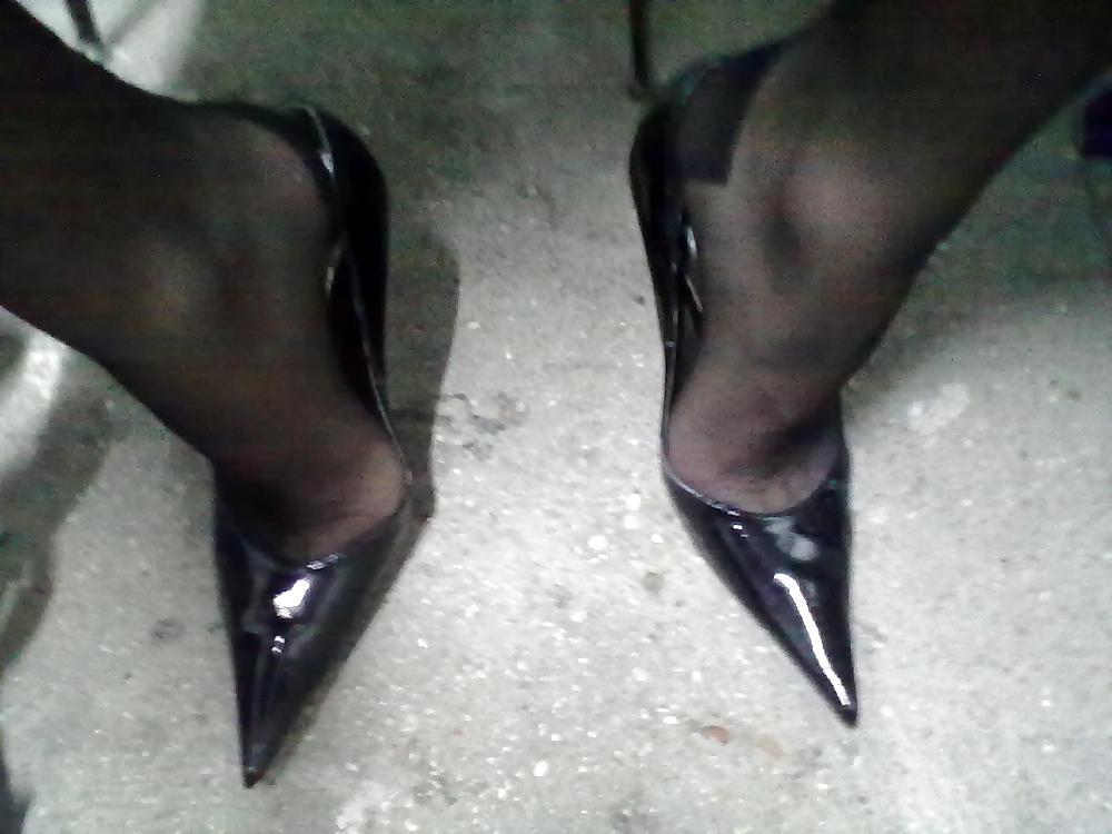 25P My heels and stocking