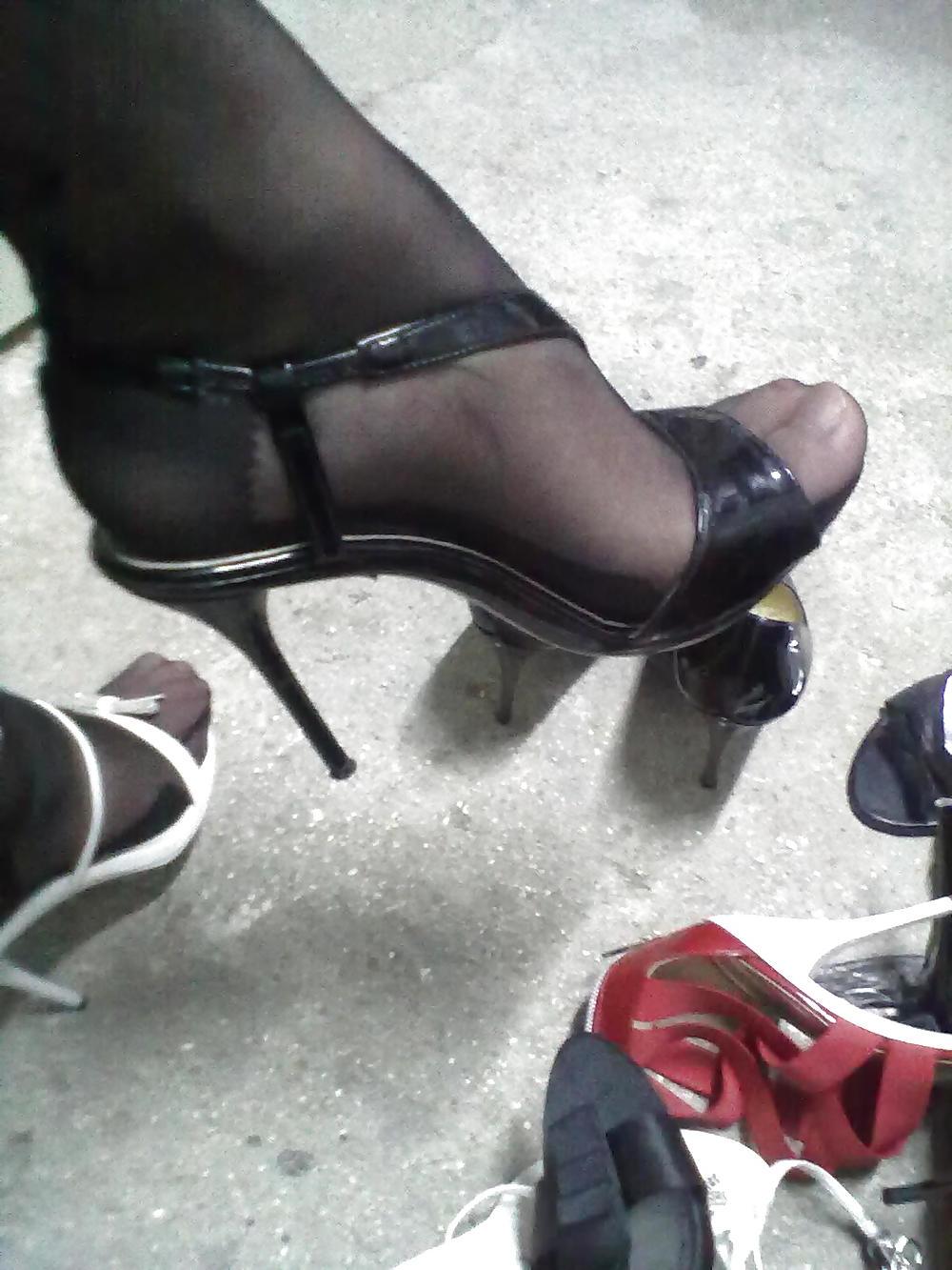 25P My heels and stocking