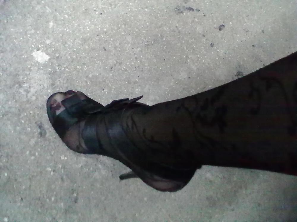 25P My heels and stocking