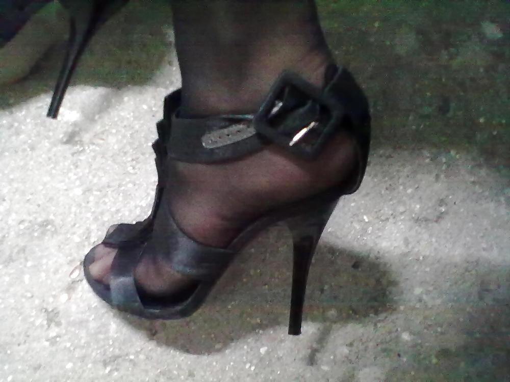 25P My heels and stocking