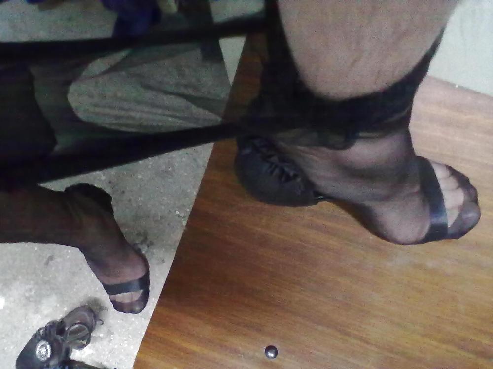 25P My heels and stocking