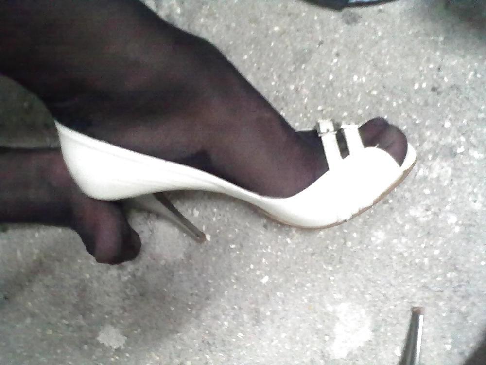 25P My heels and stocking