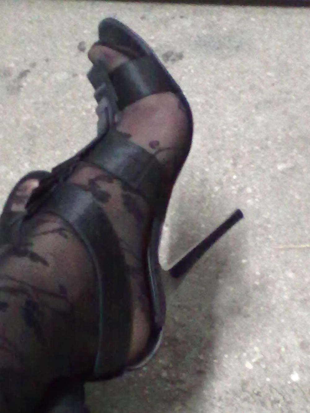 25P My heels and stocking