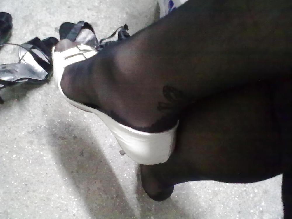 25P My heels and stocking
