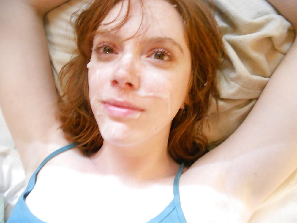 25P Eyes Open Facial Cumshot With Cum in eye