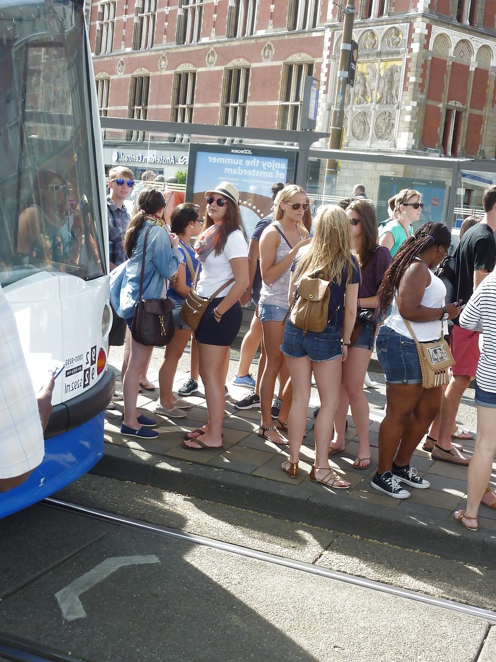 25P GIRLS AND MATURE WOMAN ON A SUNNY DAY IN AMSTERDAM