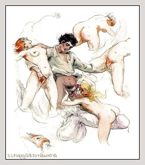25P Vintage Erotic Drawings 10