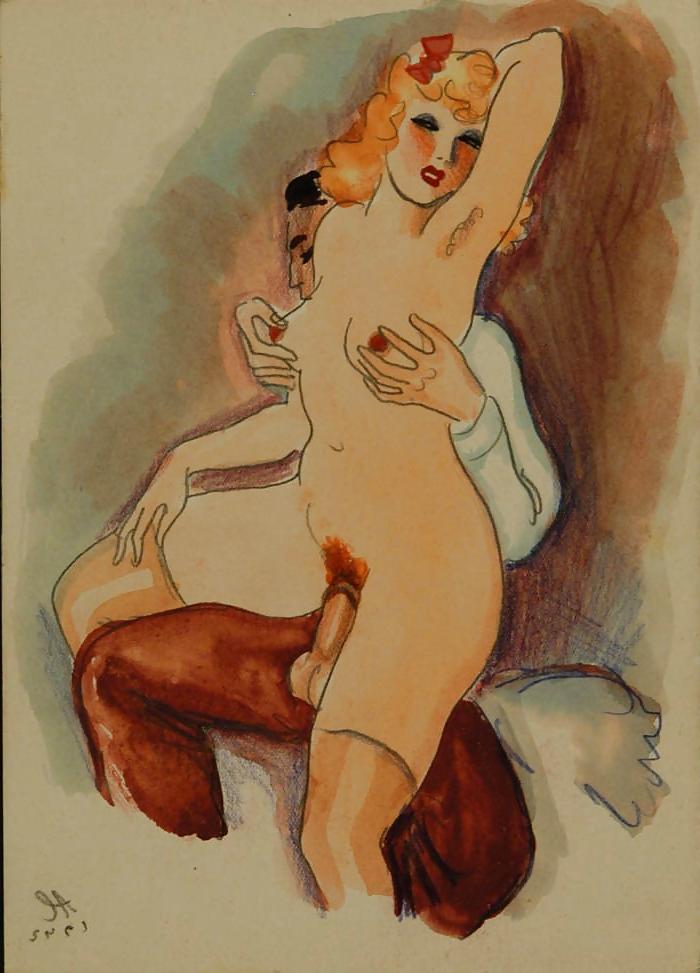 25P Vintage Erotic Drawings 10