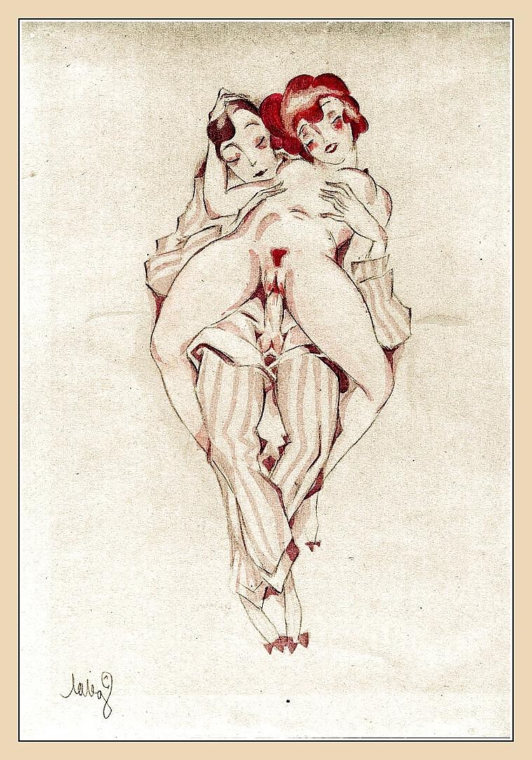 25P Vintage Erotic Drawings 10