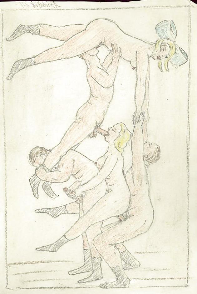 25P Vintage Erotic Drawings 10
