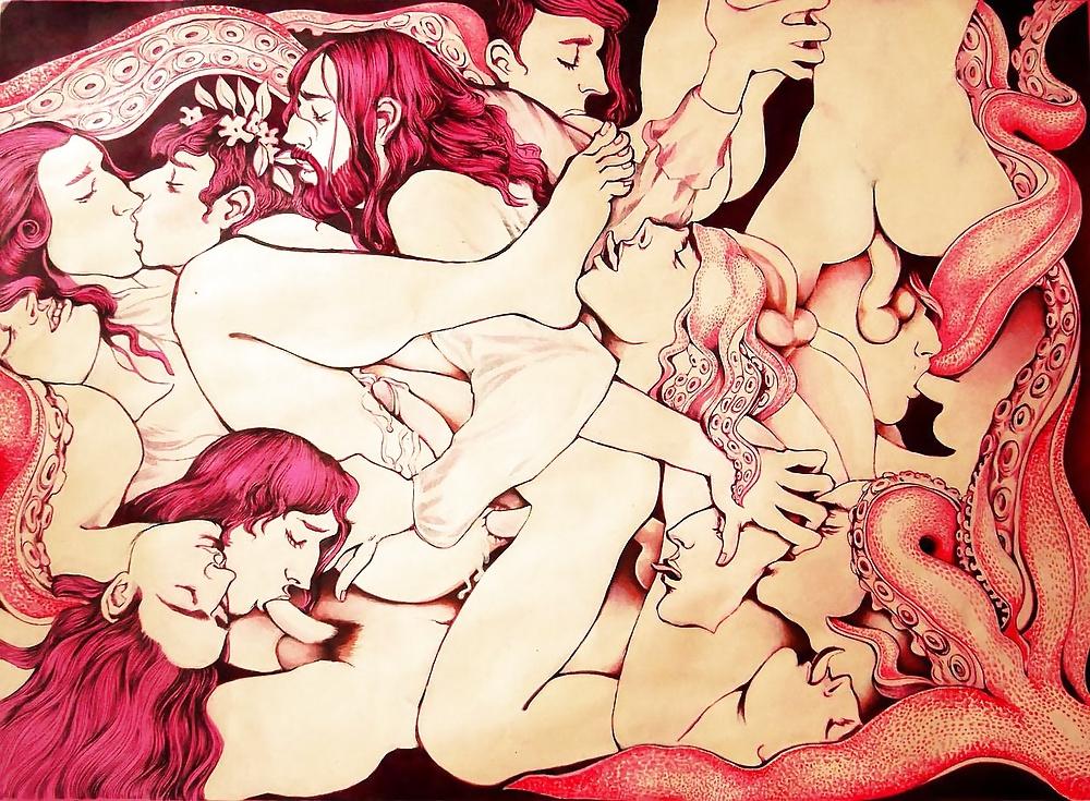 25P Vintage Erotic Drawings 10