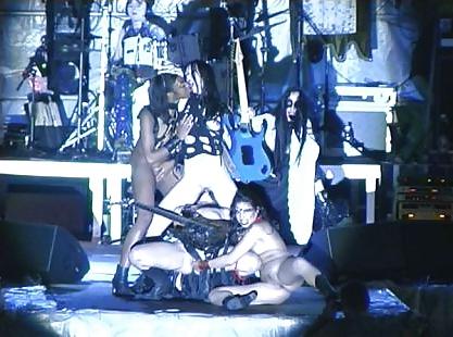 13P Lesbian sex on rock stage