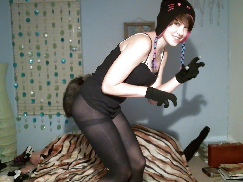 25P Sexy Kittens - black tights and stockings