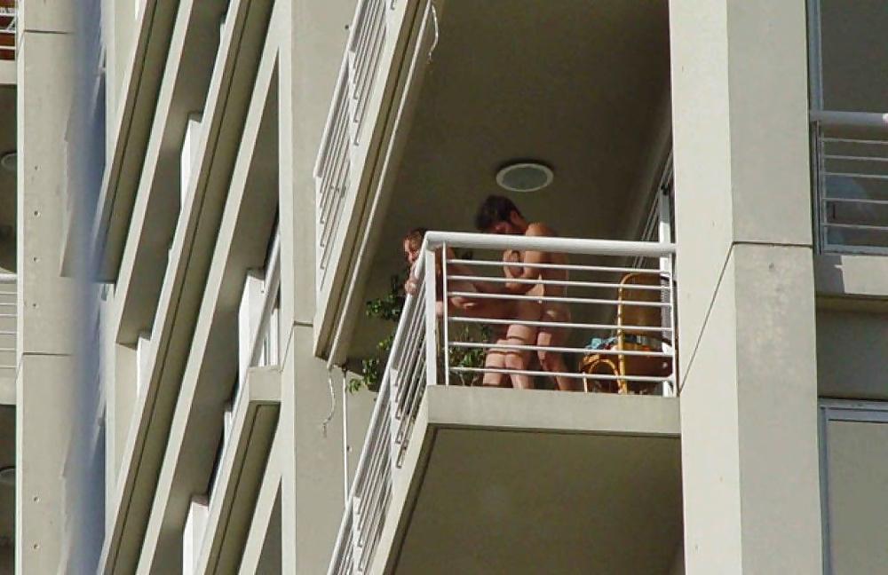 5P Fun on the balcony