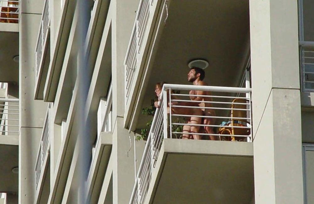 5P Fun on the balcony
