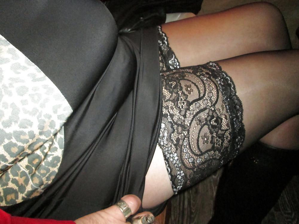 13P Sexy stockings tops