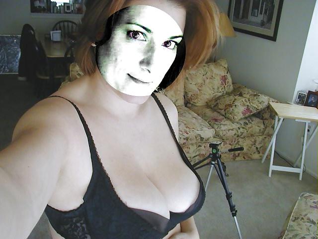19P Ex boss shows off her beautiful nips and tits