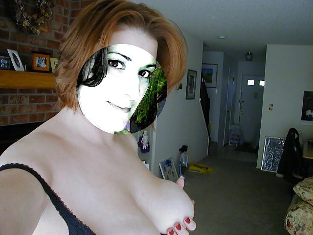 19P Ex boss shows off her beautiful nips and tits