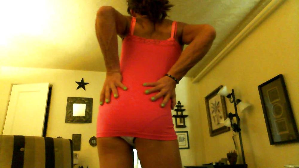 20P Crossdresser playing around the house