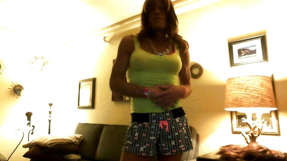 20P Crossdresser playing around the house