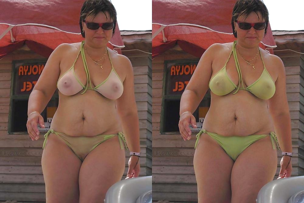11P Dressed undressed - mature and young girls