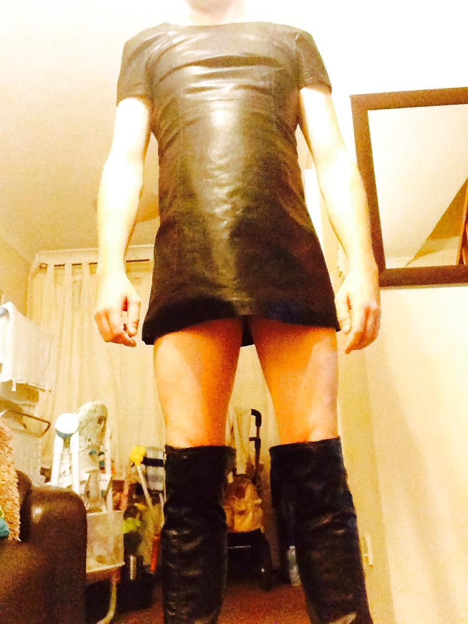 9P Leather dress and boots